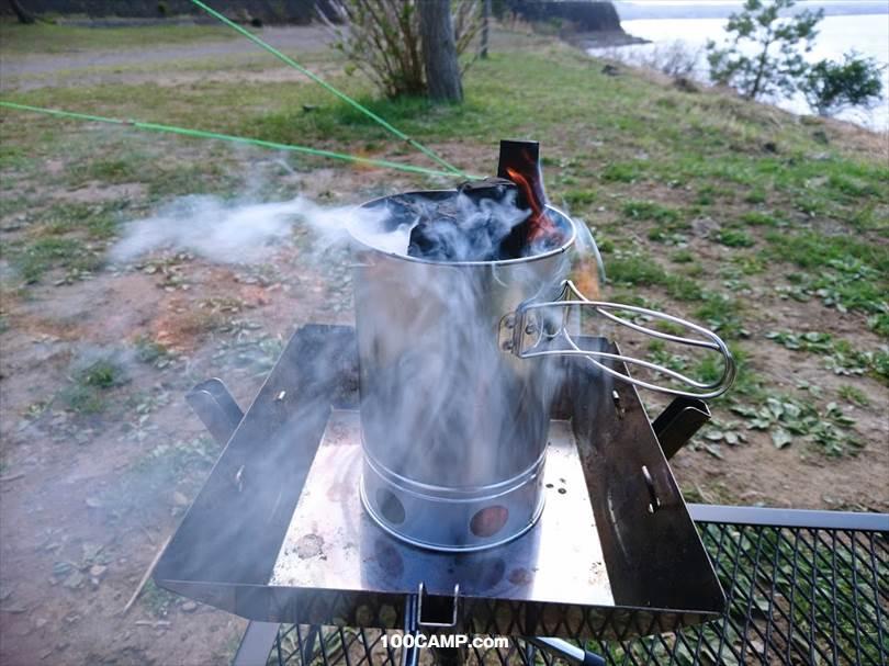 100均セリアの火起こし器が便利｜ソロキャンプで贅沢に良い肉を焼いてみた